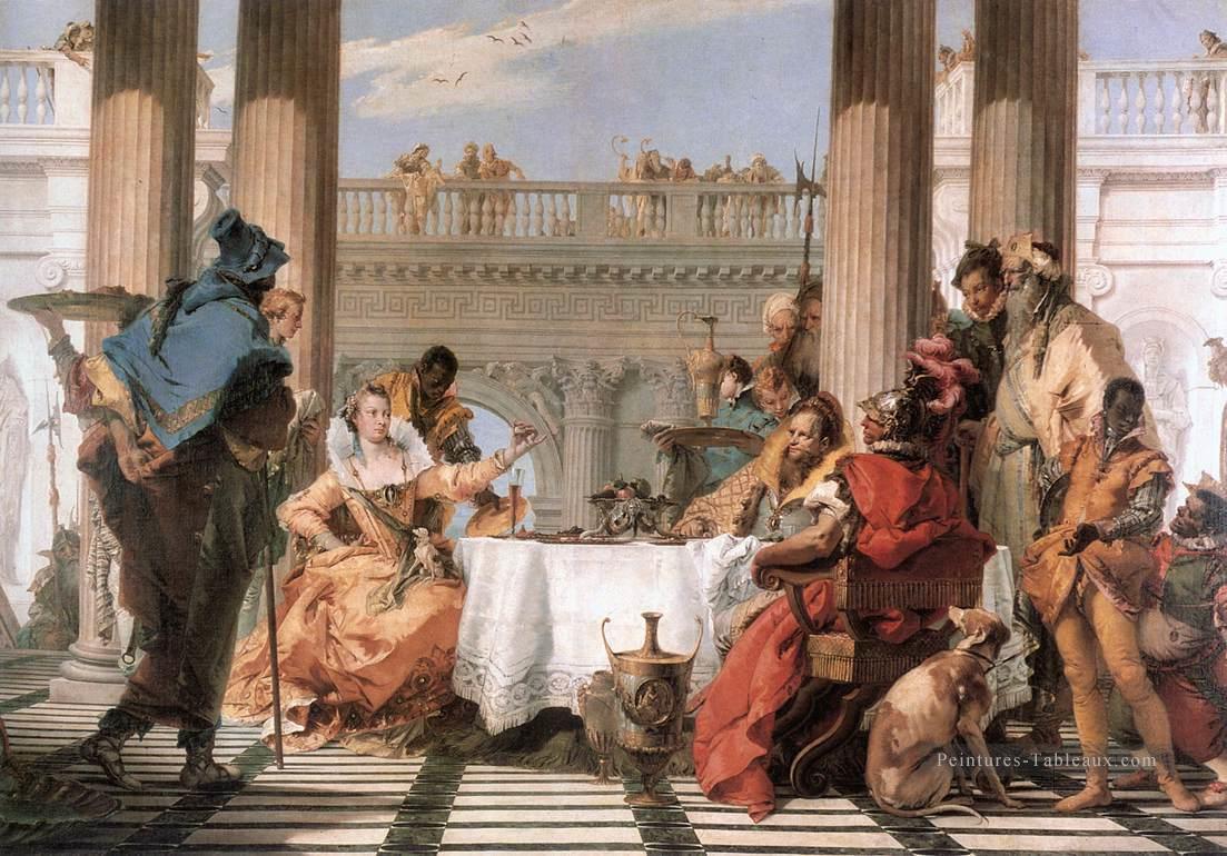 Le banquet de Cléopâtre Giovanni Battista Tiepolo Peintures à l'huile